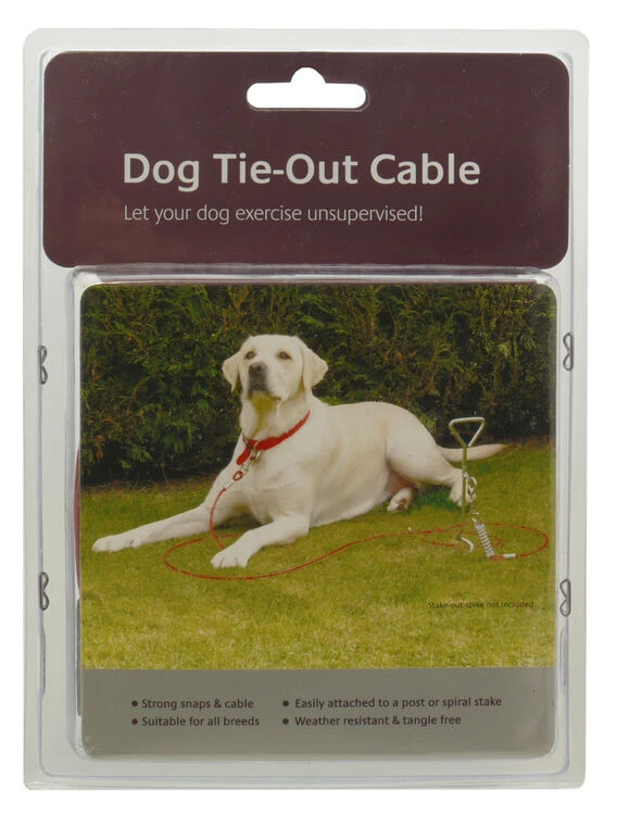 Rosewood Dog Tie-out Cable 30ft 1 Rosewood Dog Tie-out Cable 30ft