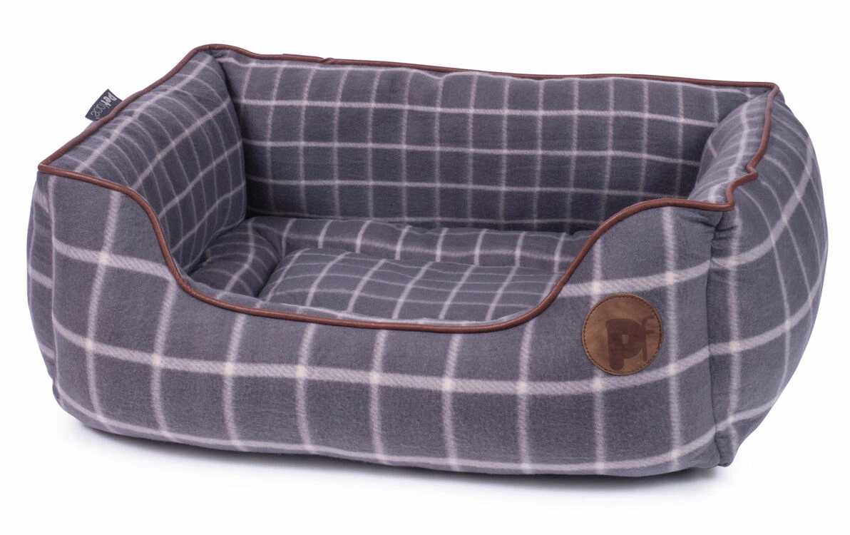 Petface Grey Window Pane Check Square Bed 6 Petface Grey Window Pane Check Square Bed - Image 6