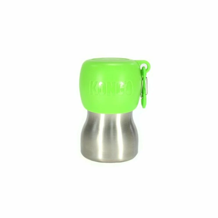 KONG H20 Stainless Steel Bottle For Dogs Green 2 KONG H20 Stainless Steel Bottle For Dogs Green - Image 2