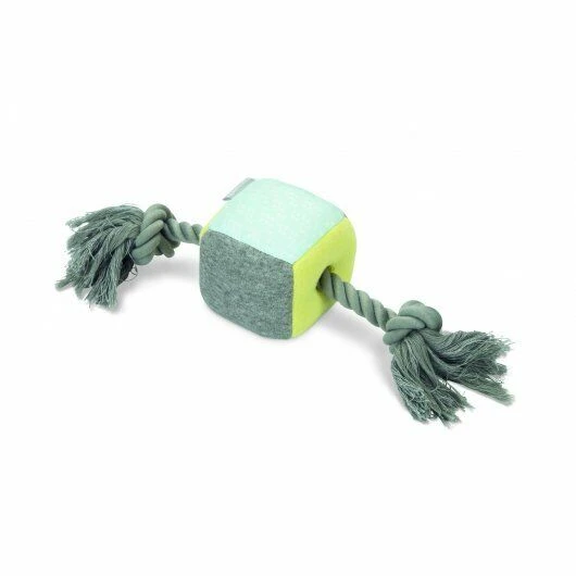 Beeztees Puppy Plush Cube & Rope Toy 35 X 8 X 8cm 1 Beeztees Puppy Plush Cube & Rope Toy 35 X 8 X 8cm