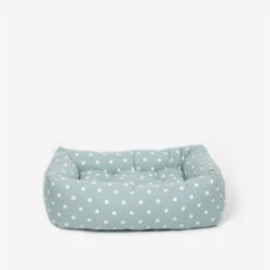 Lords & Labradors Cosy & Calm Puppy Box Bed Duck Egg Spot