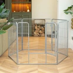 Lords & Labradors 6 Panel Play Pen 80cm Grey