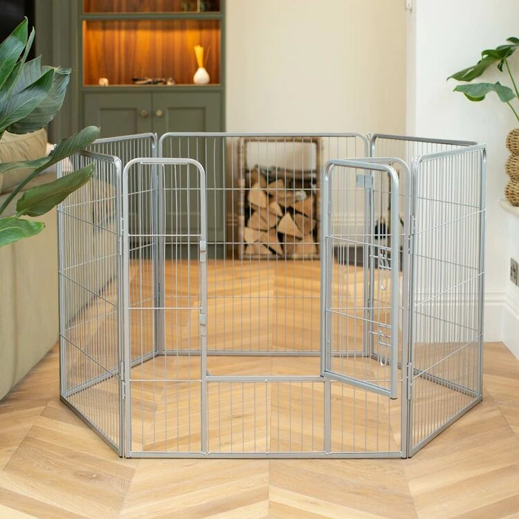 Lords & Labradors 6 Panel Play Pen 80cm Grey 1 Lords & Labradors 6 Panel Play Pen 80cm Grey