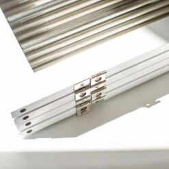 Lords & Labradors White Wooden Dog Gate -Wahl Dogs Shop lords labradors grey wooden pet gate hinges