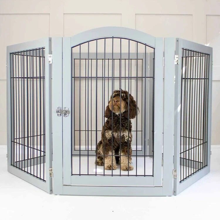 Lords & Labradors Grey Wooden Puppy Play Pen 1 Lords & Labradors Grey Wooden Puppy Play Pen