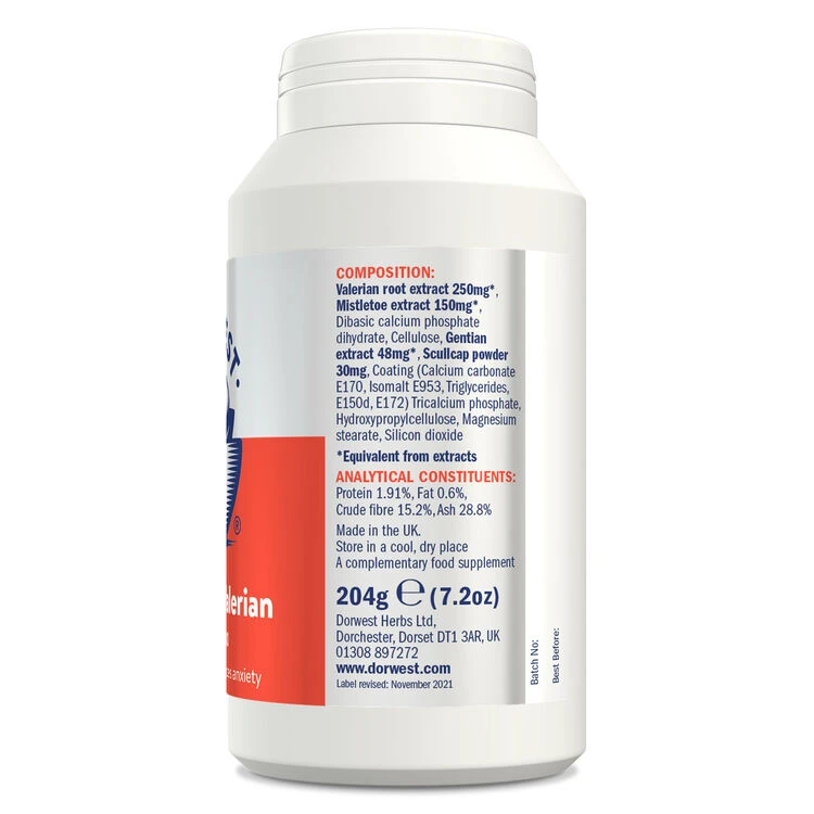 Dorwest Scullcap & Valerian Tablets For Pets 10 Dorwest Scullcap & Valerian Tablets For Pets - Image 10