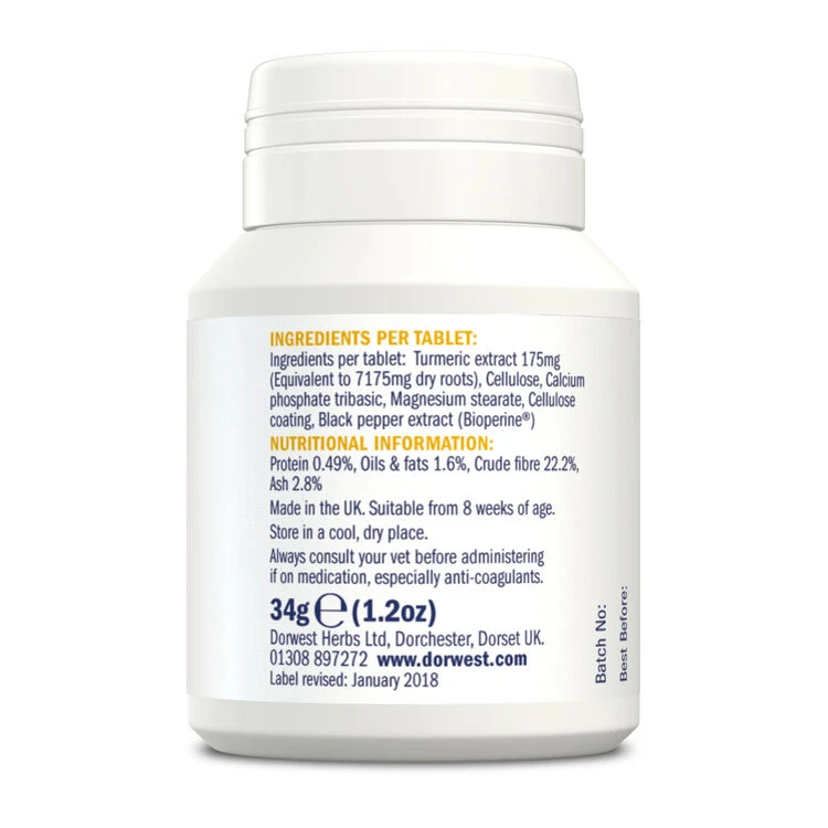 Dorwest Turmeric Tablets 2 Dorwest Turmeric Tablets - Image 2